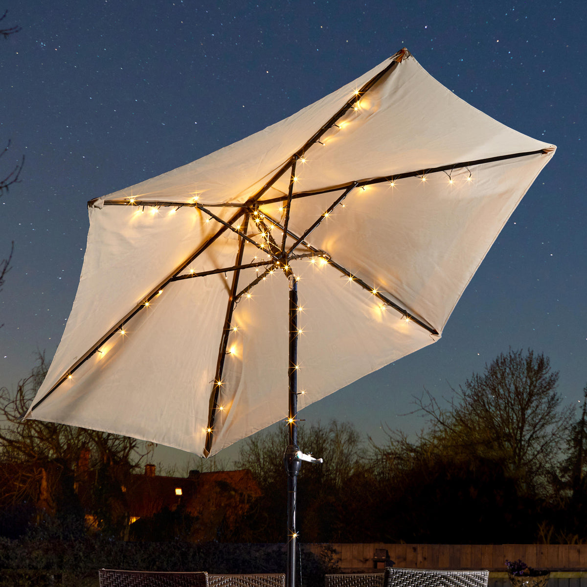 72 Parasol String Lights ⸱ solárna svetelná reťaz