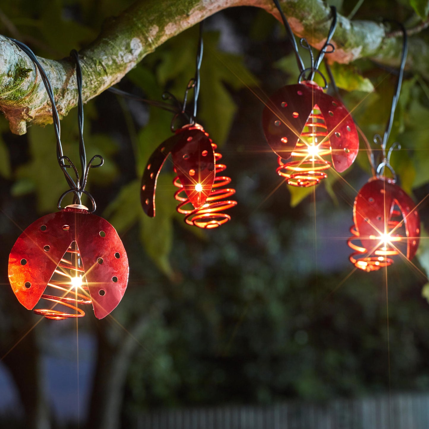 10 Ladybird String Lights ⸱ solárna svetelná reťaz