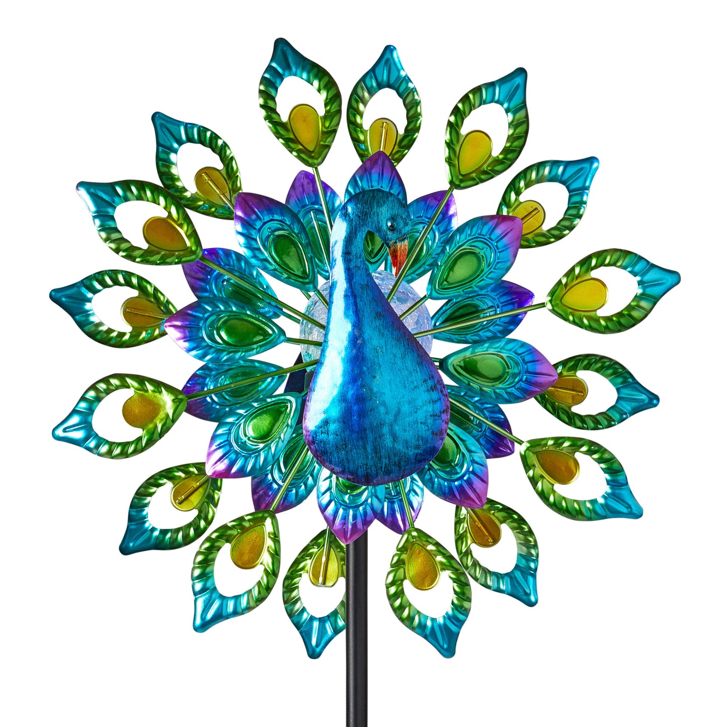 Peacock ⸱ veterník so solárnym svetlom