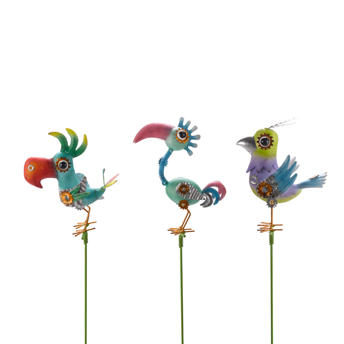 Funky Birds Stakes ⸱ zápichy do záhrady (sada 3ks)