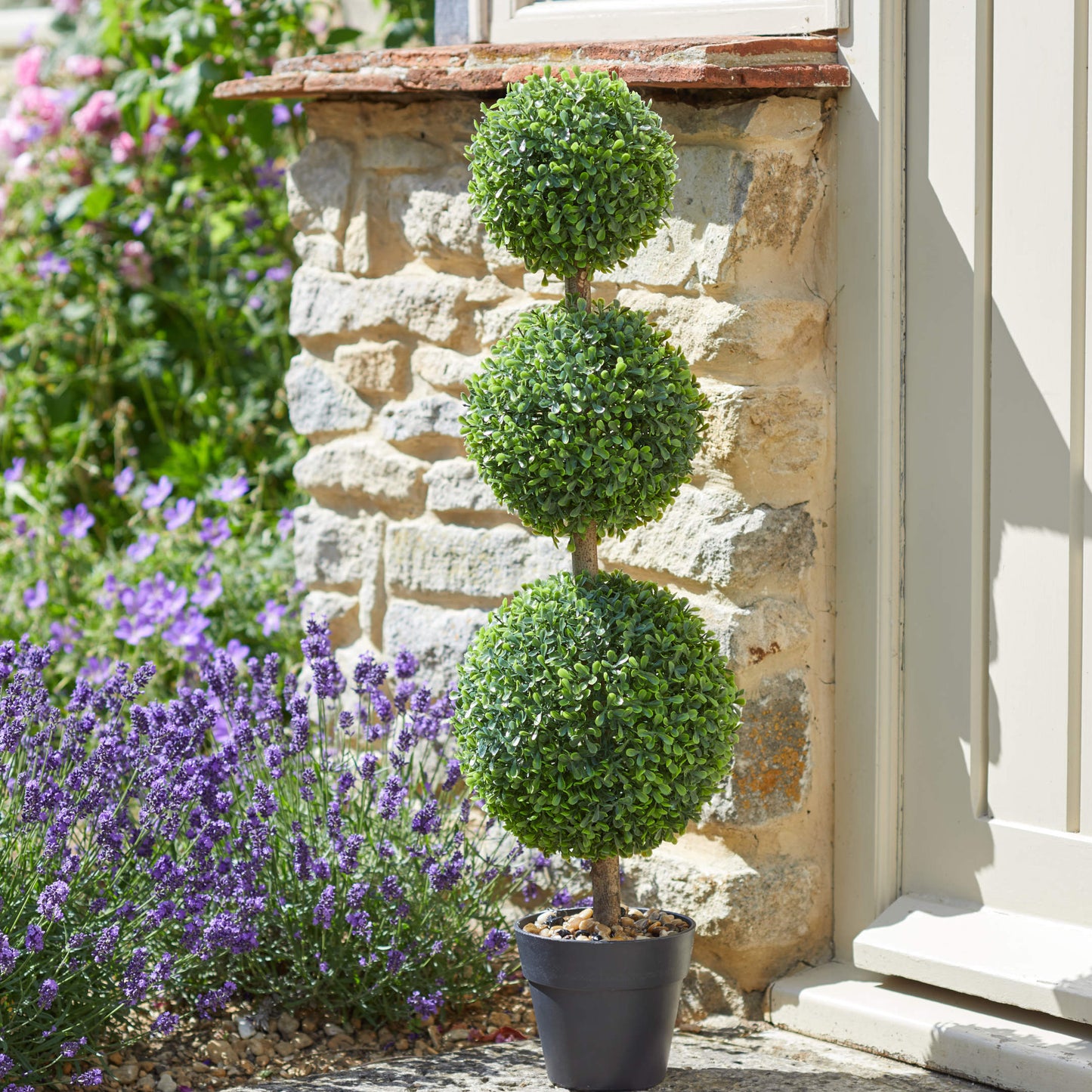 Trio Topiary Tree ⸱ tvarovaný stromček z umelého buxusu