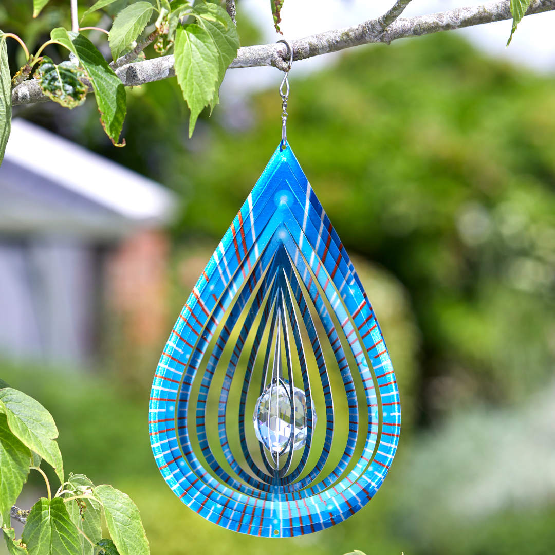 Crystal Teardrop Spinner Azure ⸱ veterný spinner