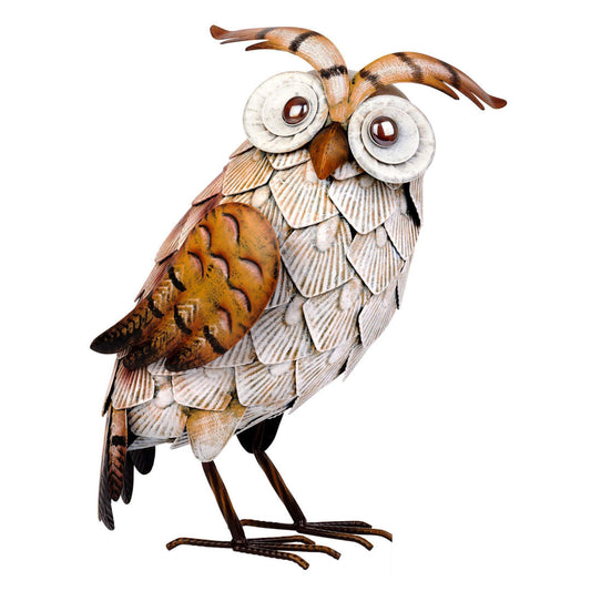 White Owl ⸱ kovová socha sovy