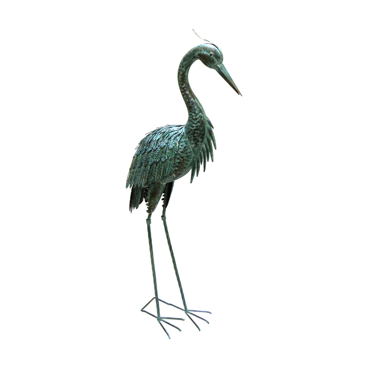 Large Verdigris Heron ⸱ kovová socha volavky