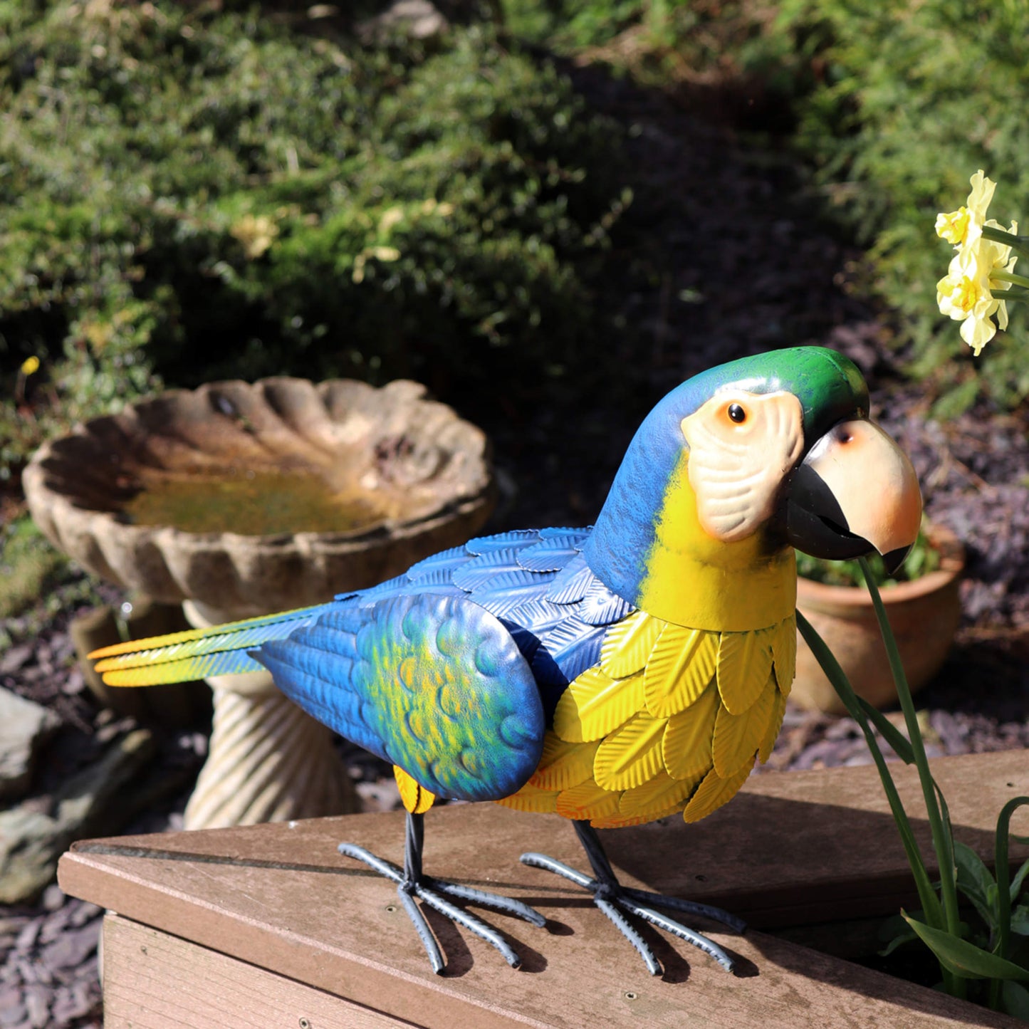 Deluxe Blue Parrot # modrý kovový papagáj