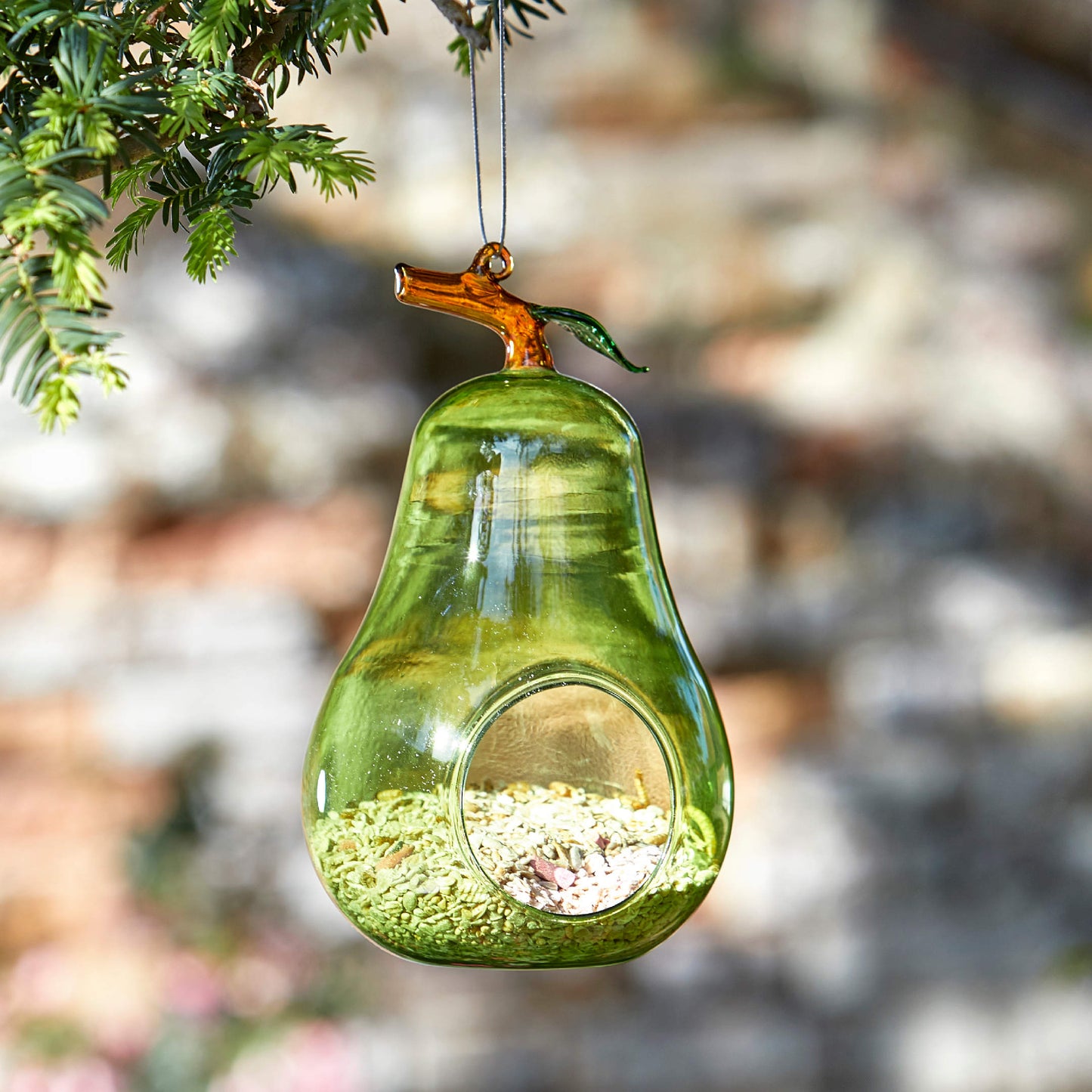 Pear Glass Feeder ⸱ vtáčie kŕmitko