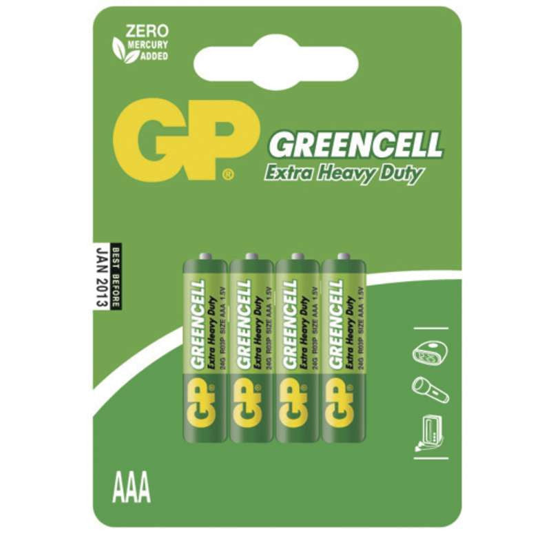 Mikrotužkové batérie GP Greencell R03/AAA