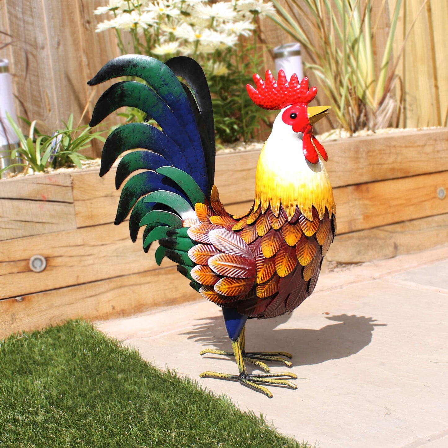 Farmyard Rooster ⸱ kovová socha kohúta