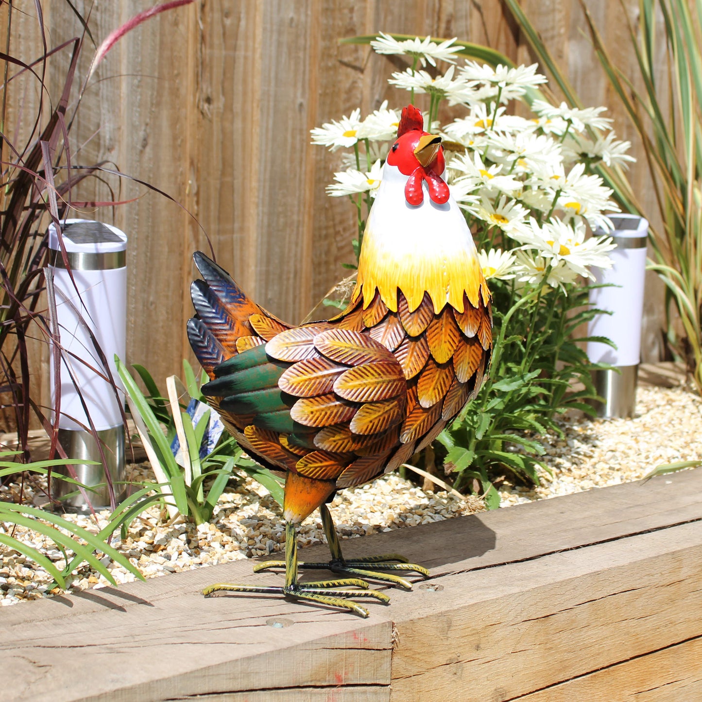 Farmyard Hen ⸱ kovová socha sliepky