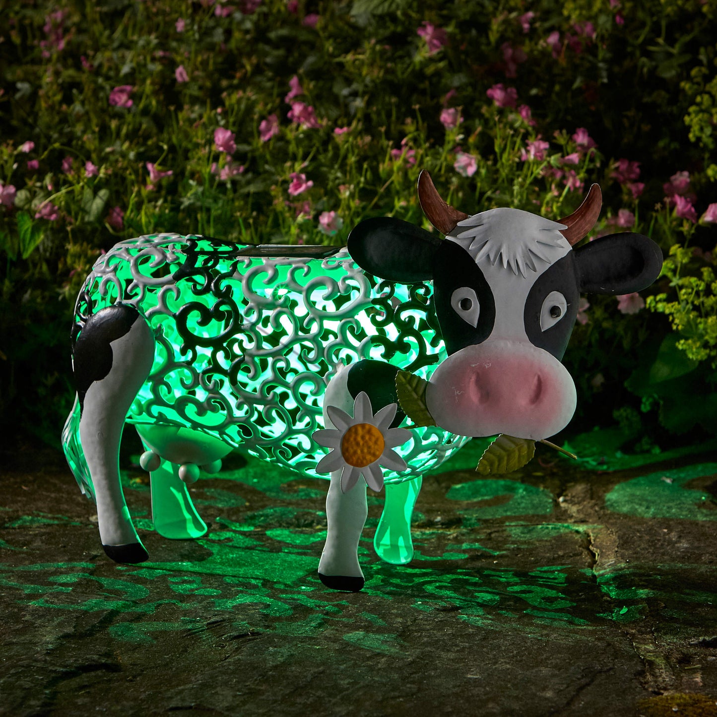 Silhouette Daisy Cow ⸱ solárna dekorácia