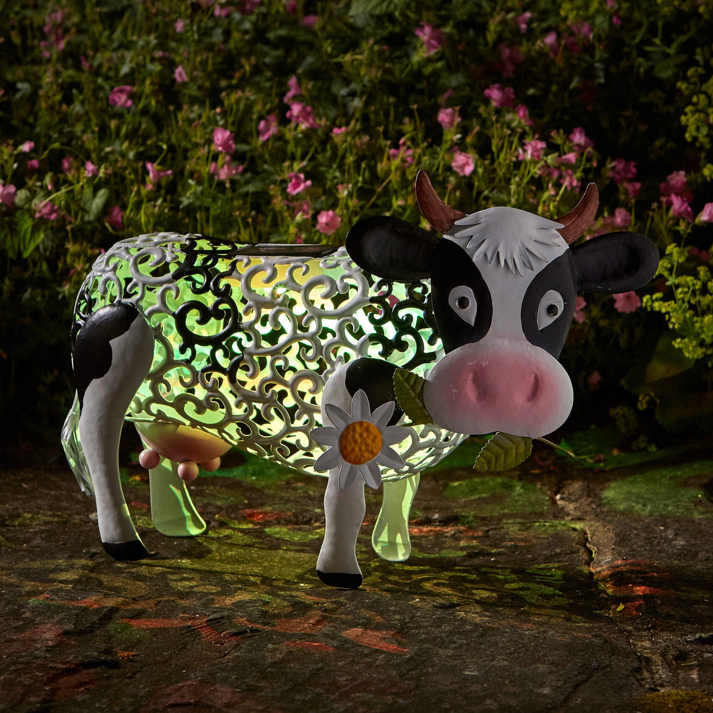 Silhouette Daisy Cow ⸱ solárna dekorácia