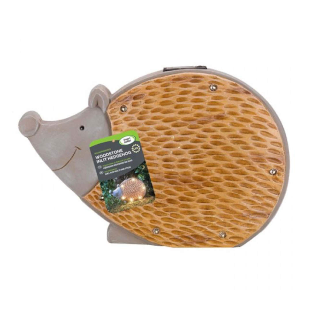 Woodstone Hedgehog ⸱ záhradná figúrka ježka so solárnym svetlom