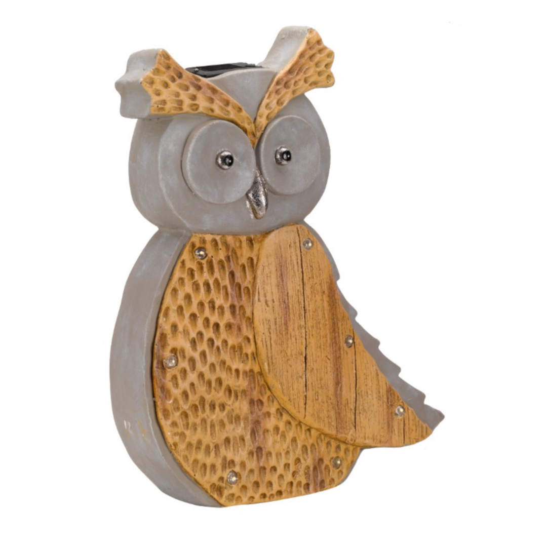 Woodstone Owl ⸱ záhradná figúrka sovy so solárnym svetlom