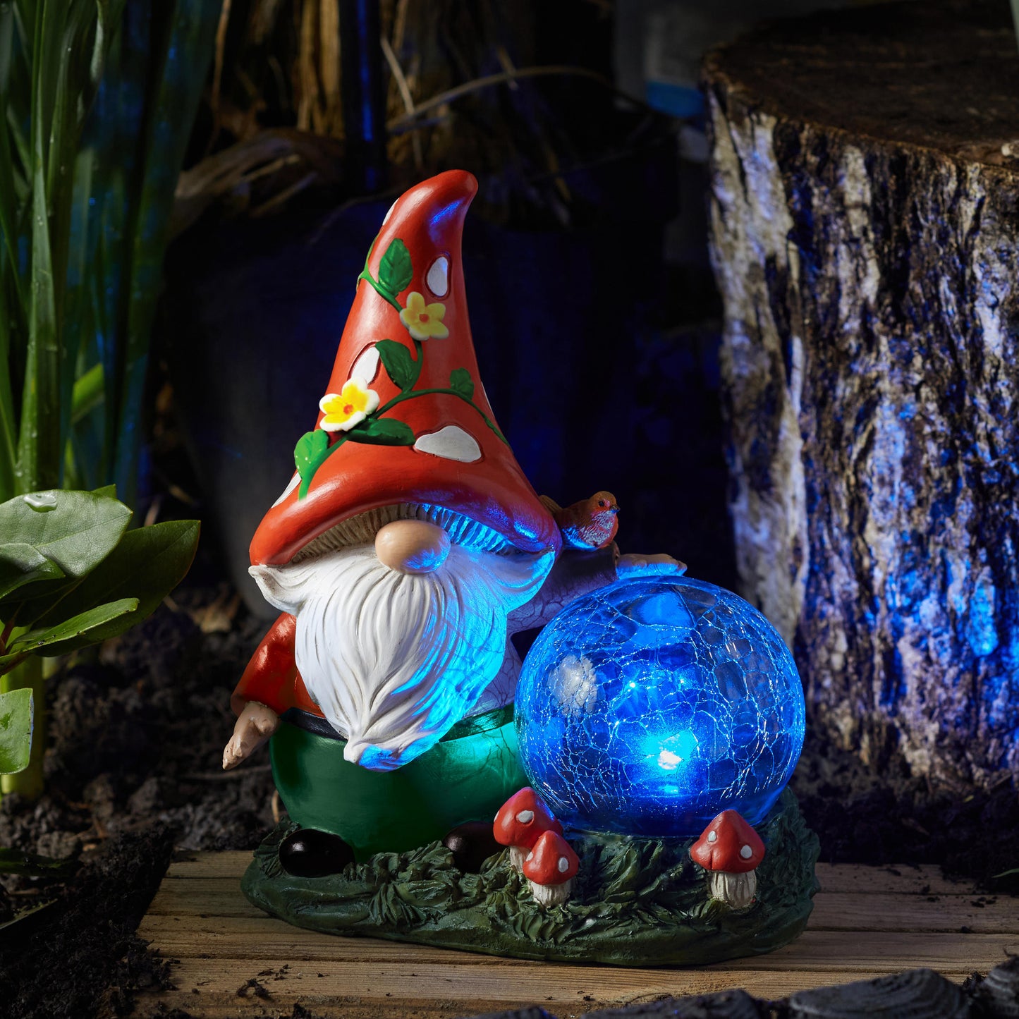Woodland Wizard ⸱ záhradný trpaslík so solárnym svetlom