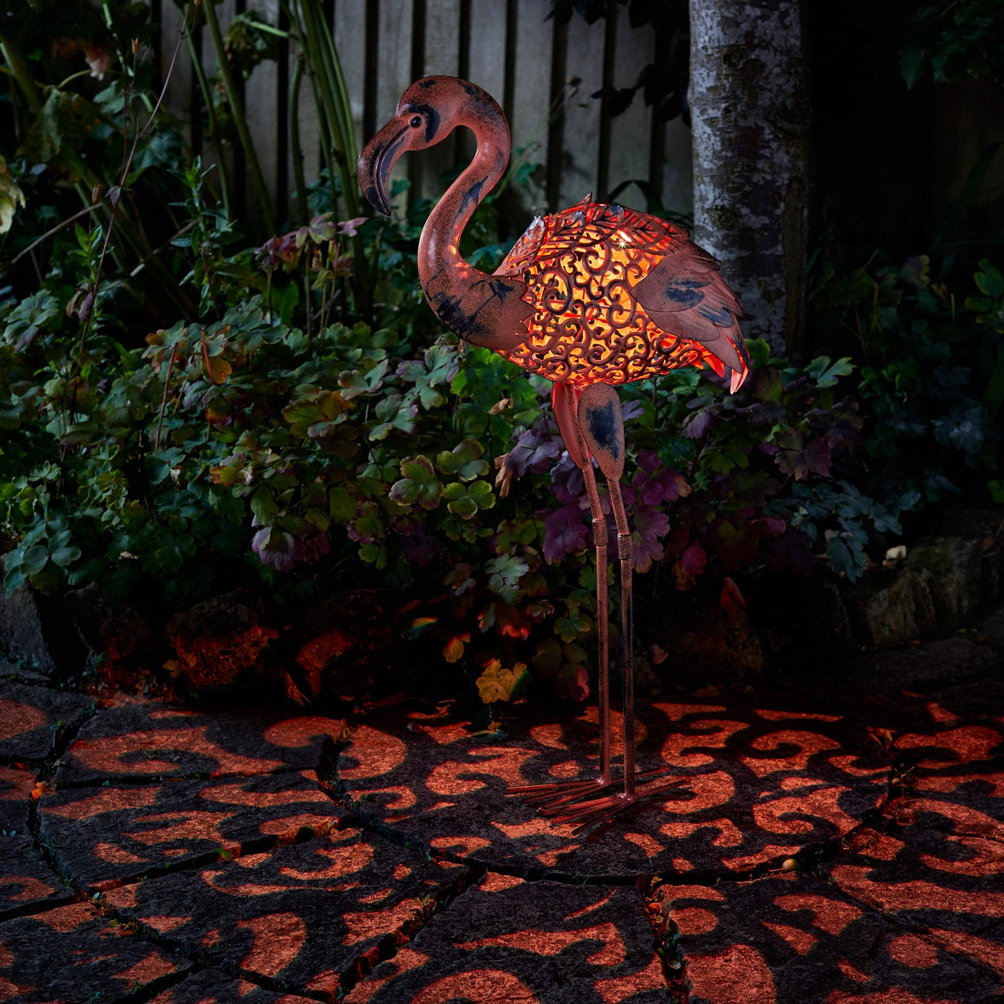 Silhouette Flamingo ⸱ solárna dekorácia