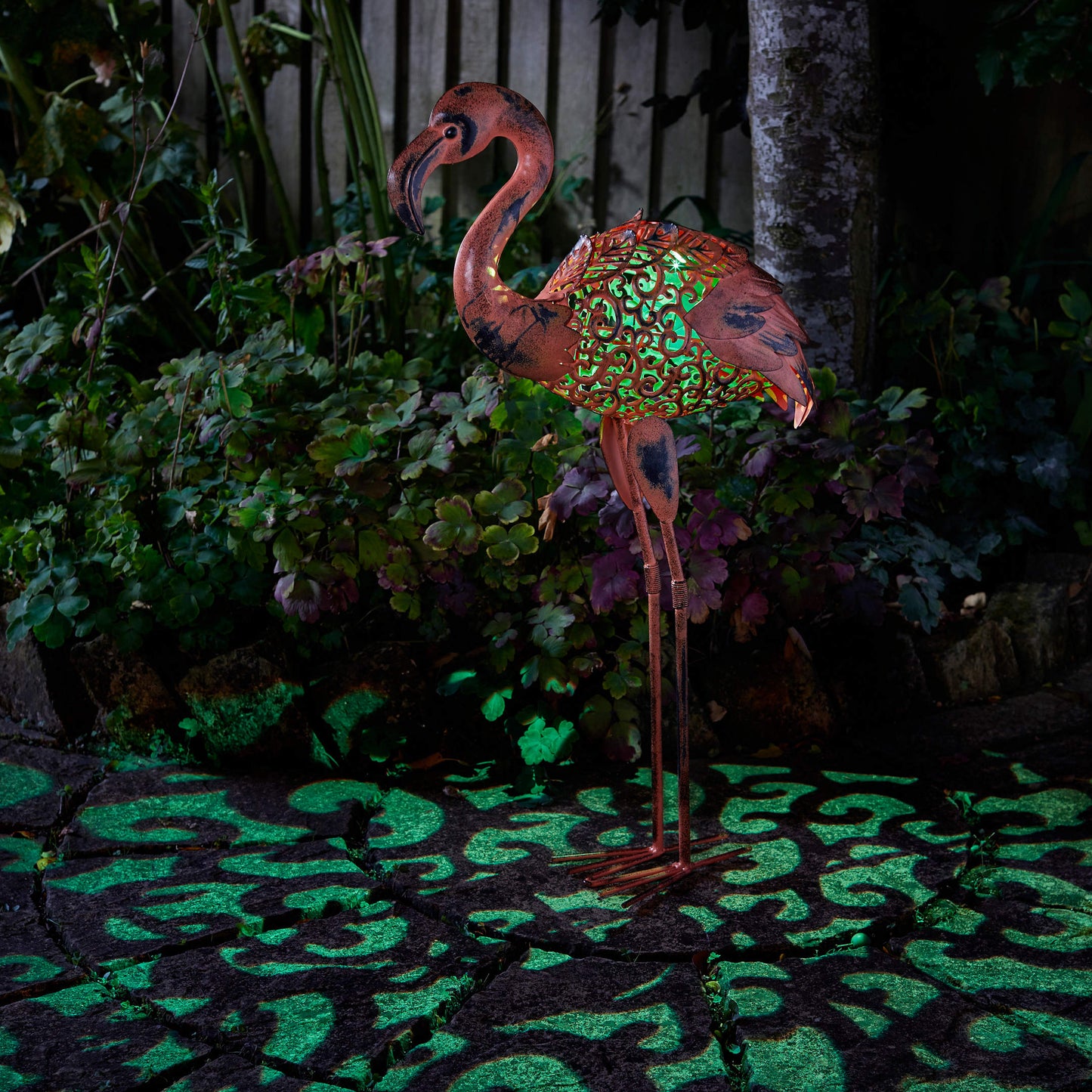 Silhouette Flamingo ⸱ solárna dekorácia