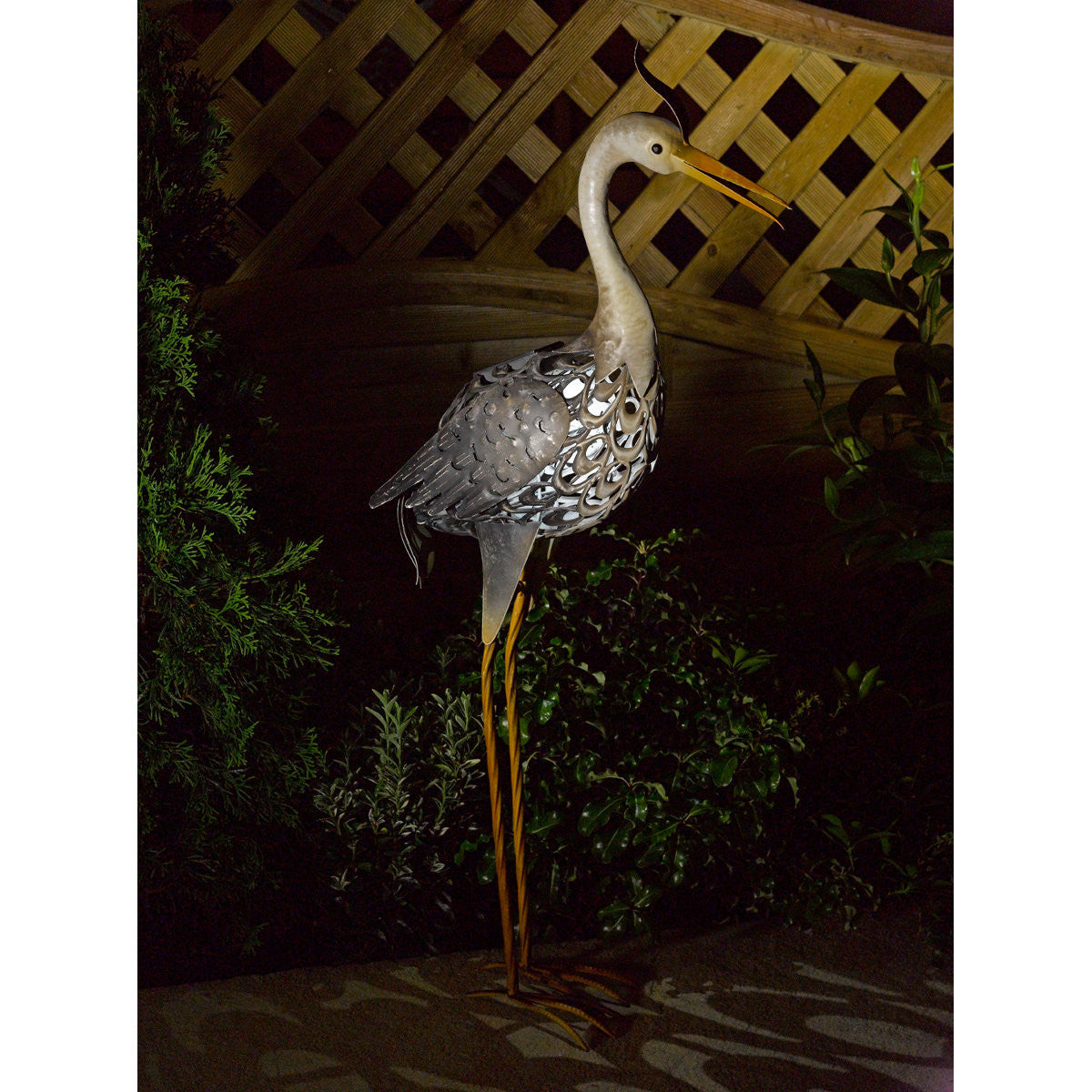 Silhouette Heron ⸱ solárna dekorácia