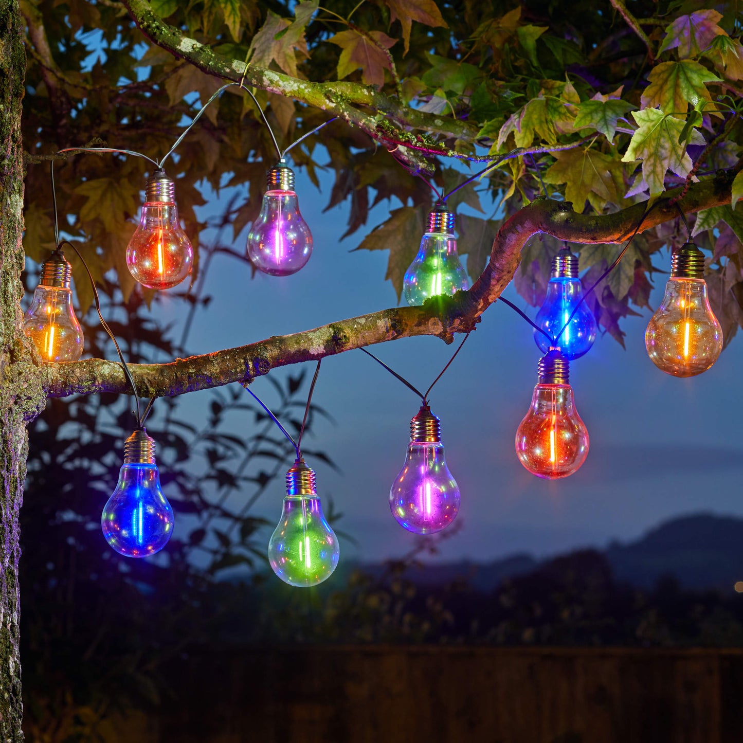 10 Eureka! NeonEsque Lightbulbs ⸱ solárna svetelná reťaz