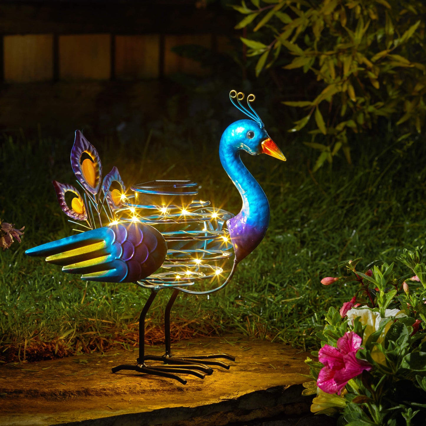 Peacock Spiralight ⸱ solárna dekorácia do záhrady