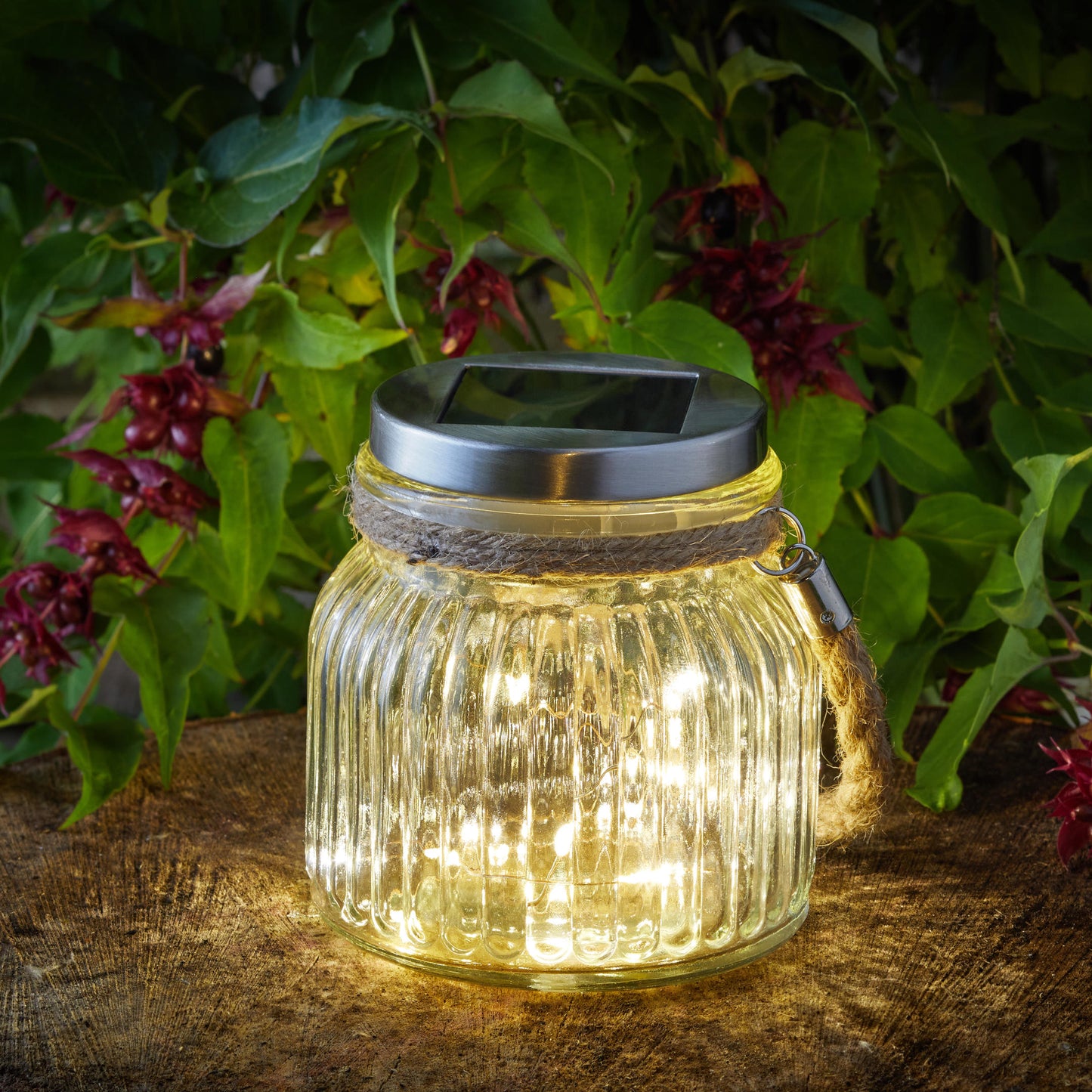 Firefly Glass Jar ⸱ solárny lampáš