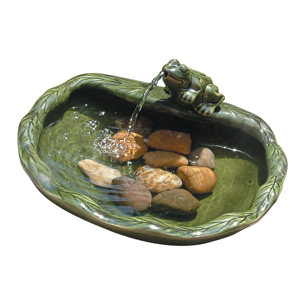 Ceramic Frog ⸱ solárna mini fontánka