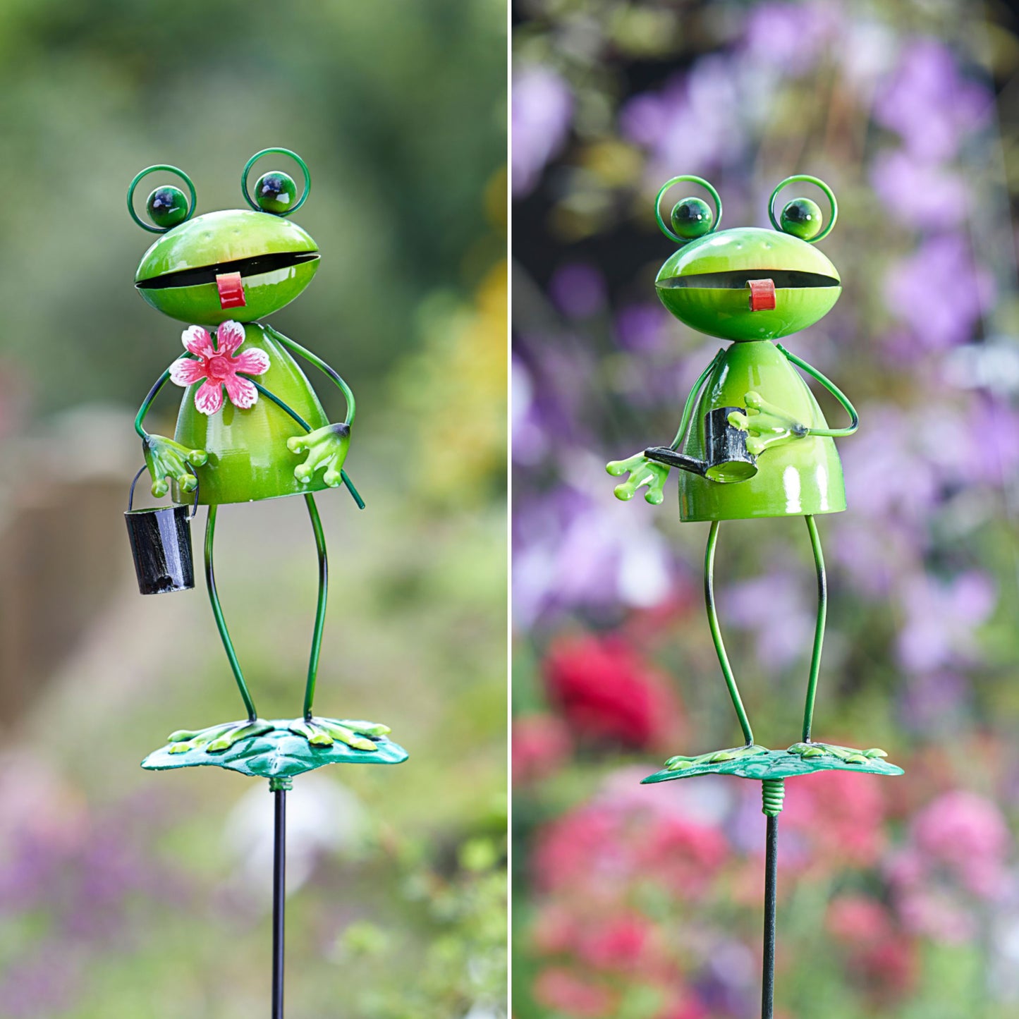 Barmy Frogs ⸱ zápichy do záhrady so žabami (sada 2ks)
