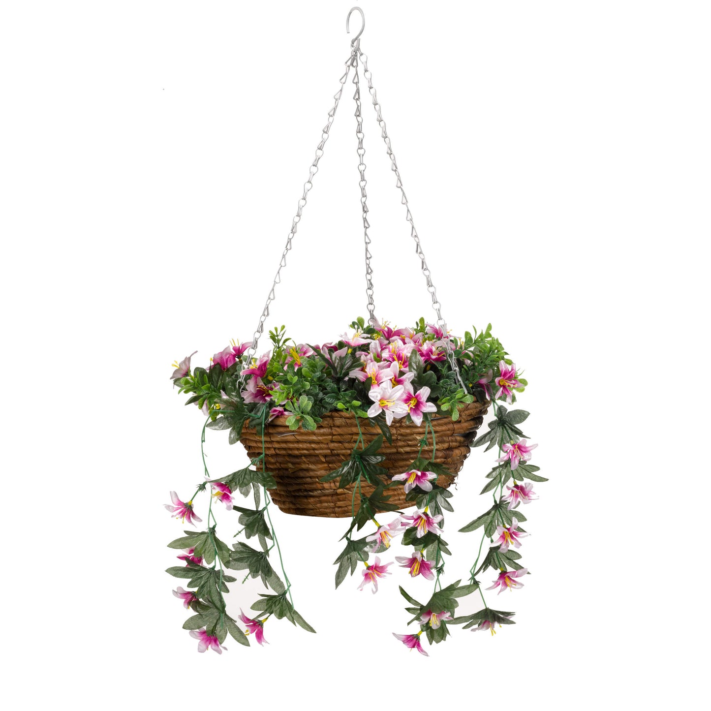 Star Gazing Lilies ⸱ košík s umelými kvetmi na zavesenie