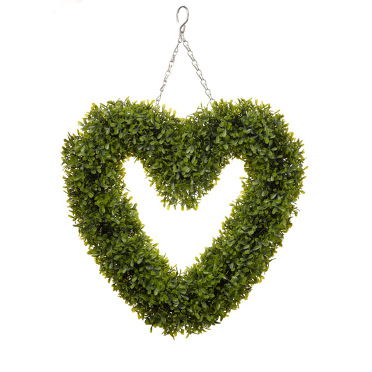 Topiary Boxwood Heart ⸱ závesné srdce z umelého krušpánu