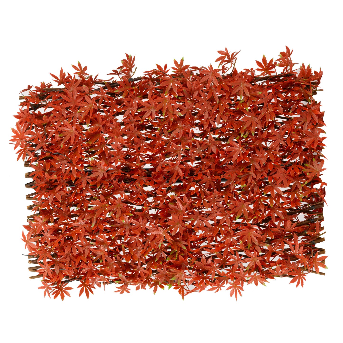 Red Acer Leaf Willow Trellis ⸱ dekoračná mreža z umelými listami červeného javora