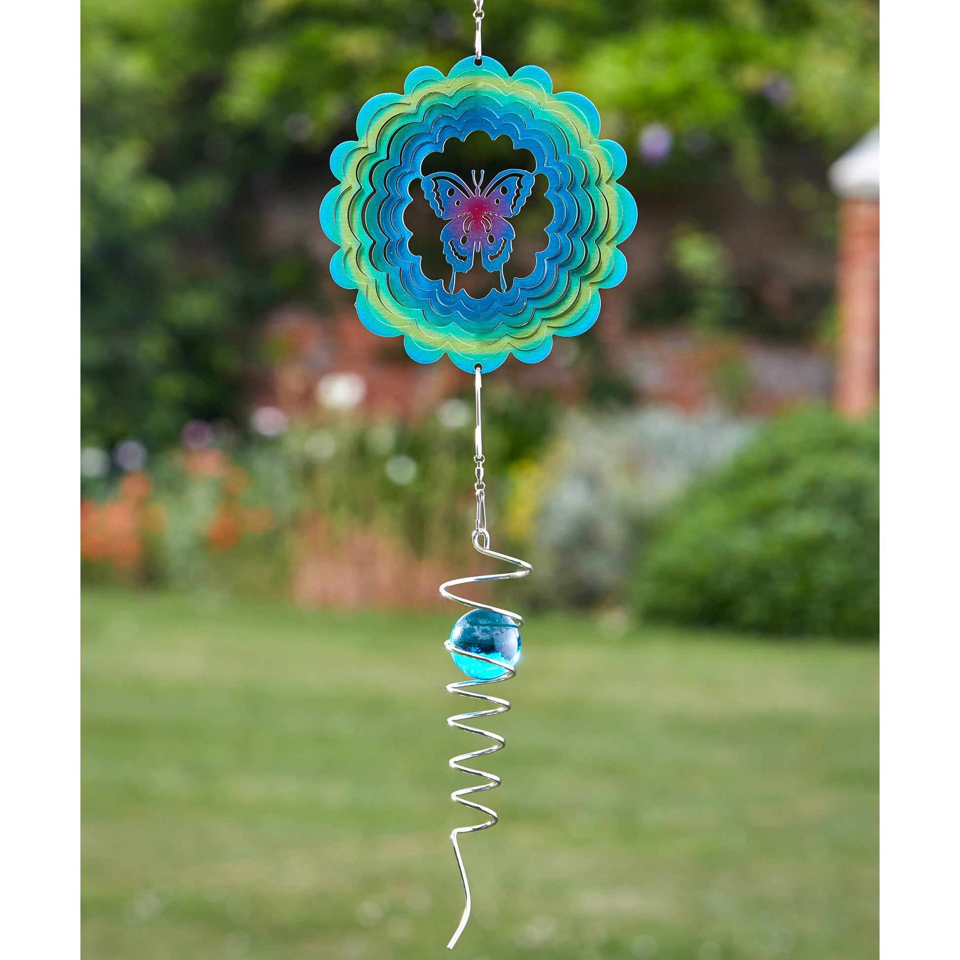 Veterný spinner motýľ a modrá špirála - dvojica výrobkov od Flamboya