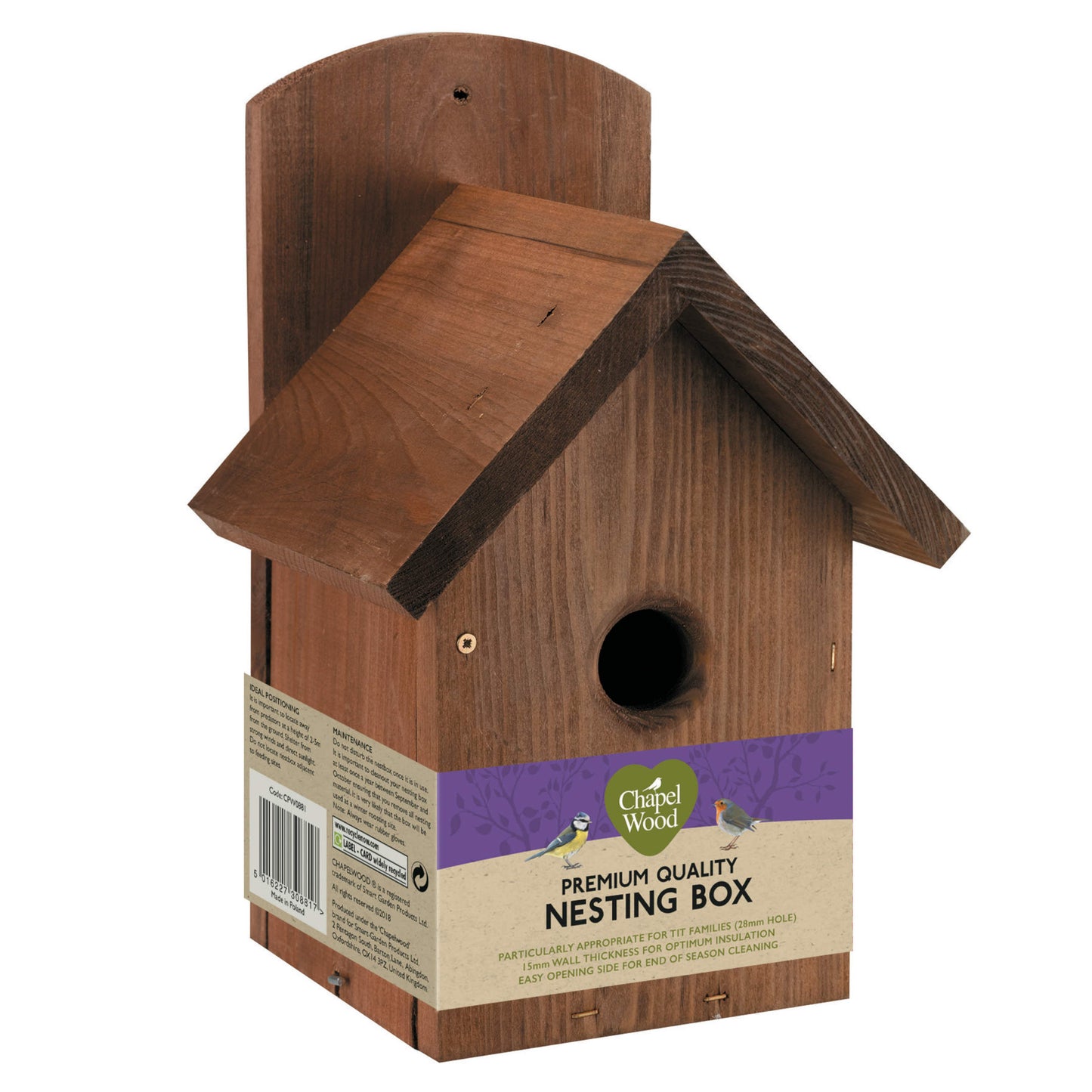 Premier Nest Box - drevená vtáčia budka od Chapelwood