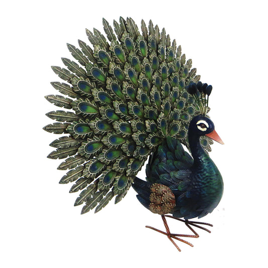 Large Peacock ⸱ kovová socha páva