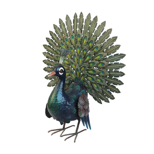 Small Peacock ⸱ kovová socha páva