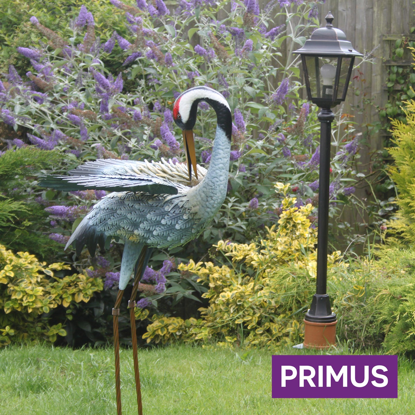 Large Pruning Crane ⸱ kovová socha žeriava