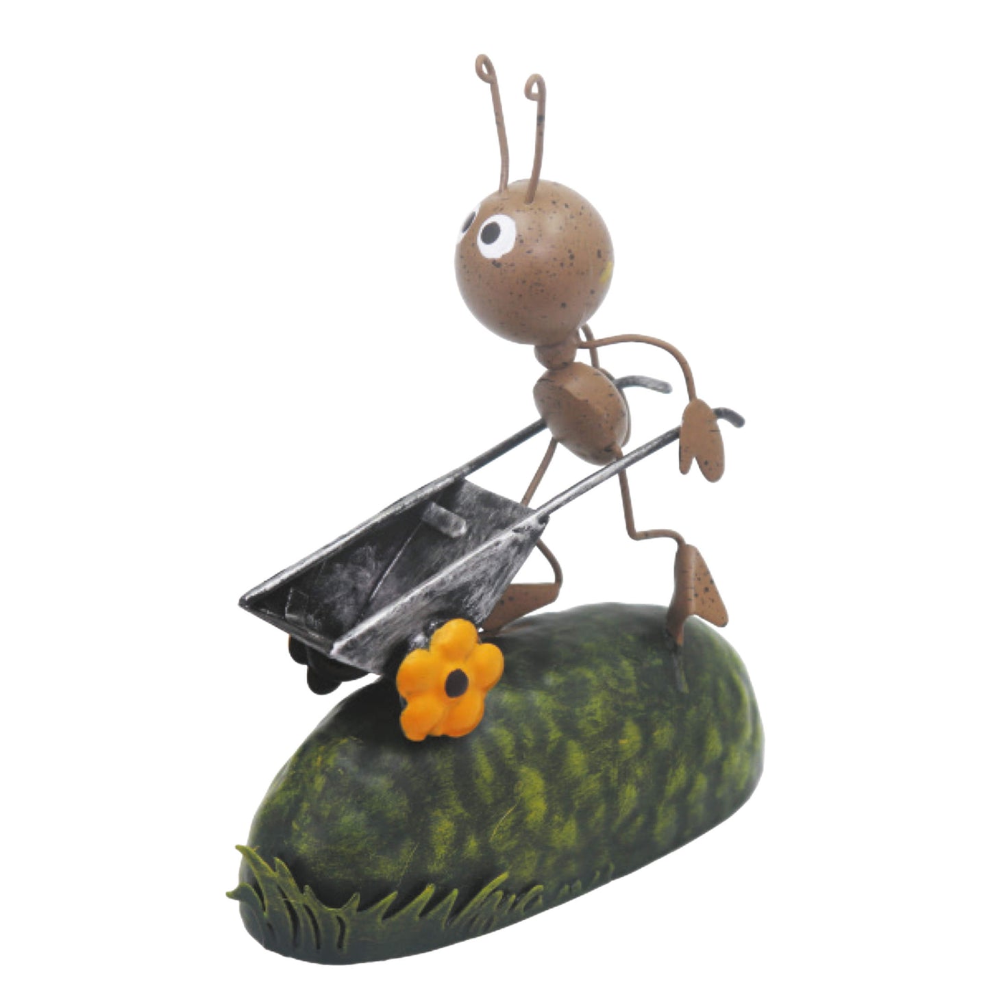 Ant Pushing Wheelbarrow ⸱ kovová miniatúra mravca