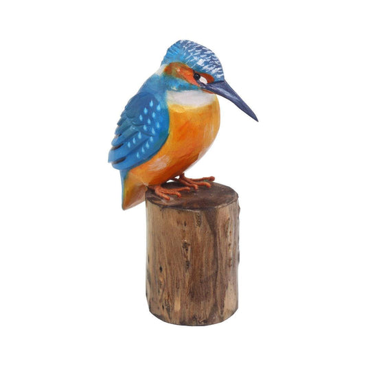 Kingfisher # vyrezavaný drevený vtáčik (rybárik)