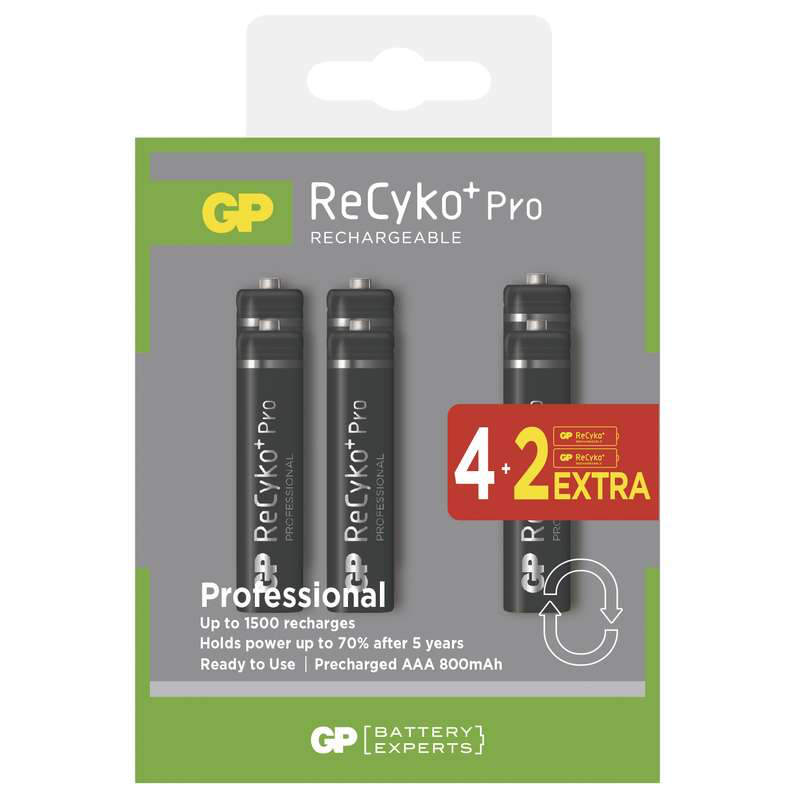 Mikrotužkové batérie GP ReCyko+ Pro HR03/AAA