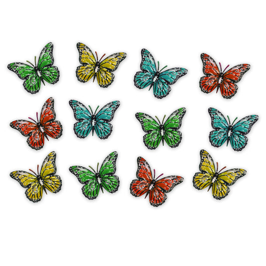 Multicoloured Butterfiels # farebné motýle 12ks