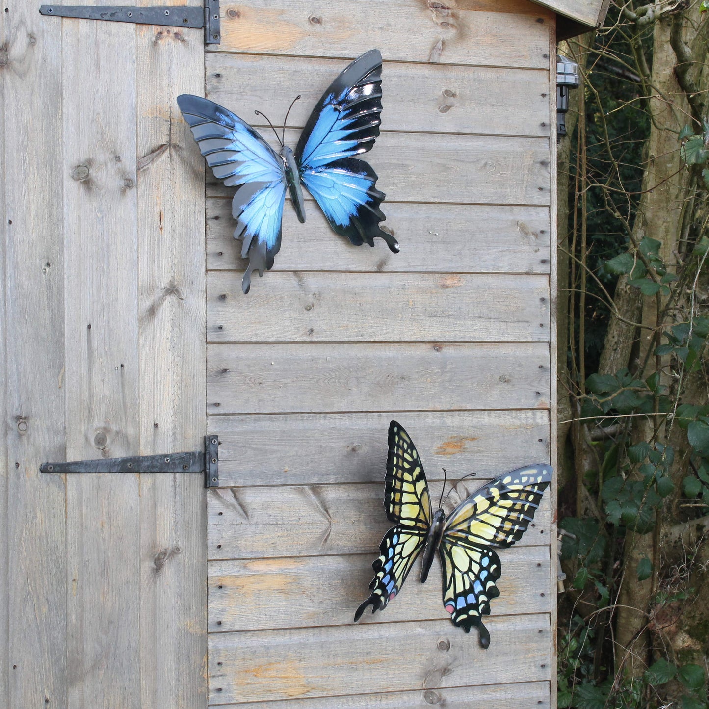 Large Butterfly Yellow Blue ⸱ kovový žlto-modrý motýľ