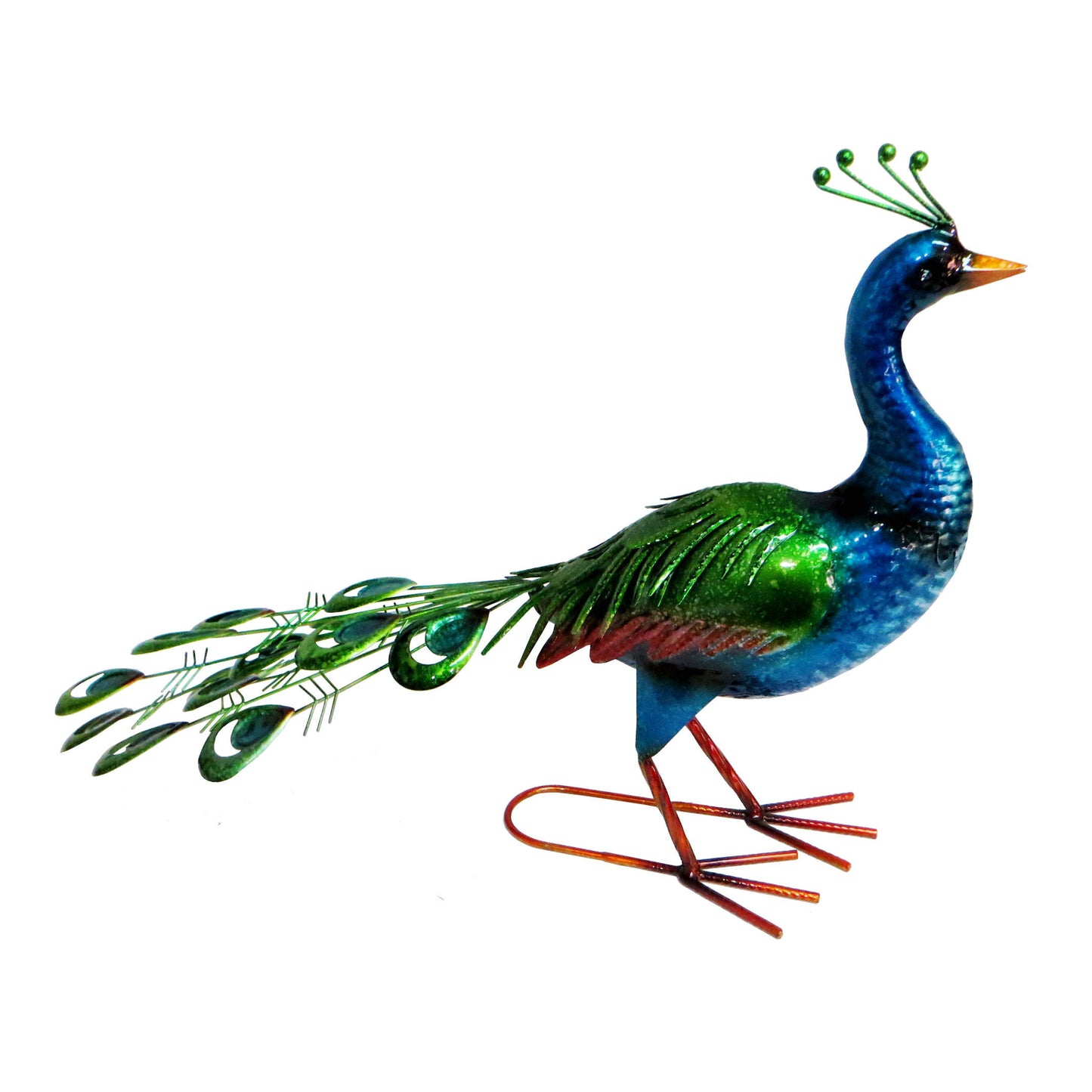 Vibrant Peacock ⸱ kovová socha pestrofarebného páva