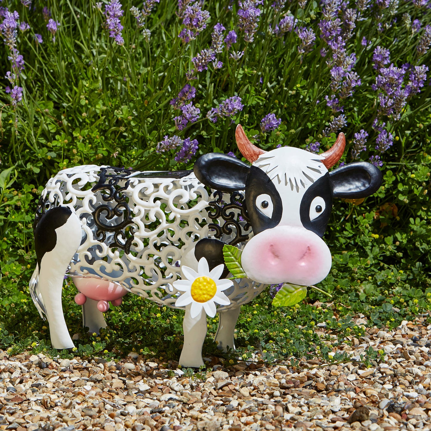 Silhouette Daisy Cow ⸱ solárna dekorácia