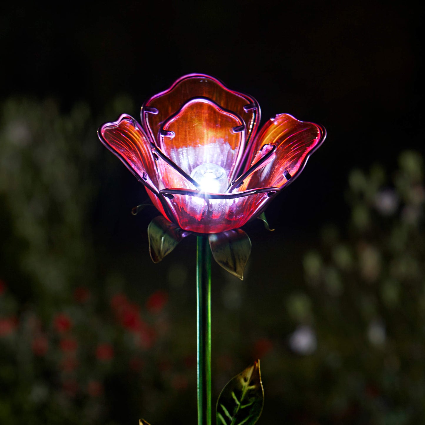 Red Rose ⸱ solárny zápich do záhrady